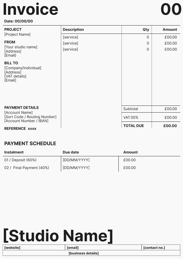 Invoice template | Figma | Canva
