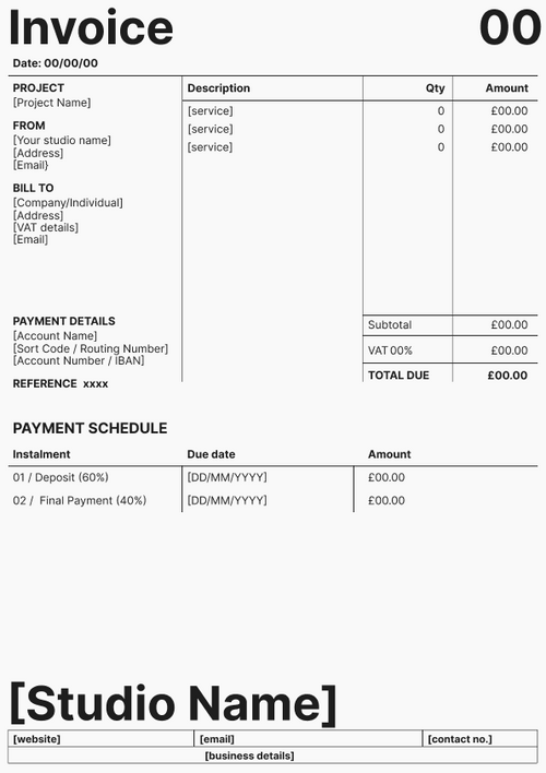 Invoice template | Figma | Canva